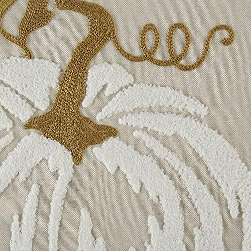 DII Fall Table Décor Embroidered Tabletop for Thanksgiving Dining, Table Runner, 14x70, White Pumpkin - Image 3