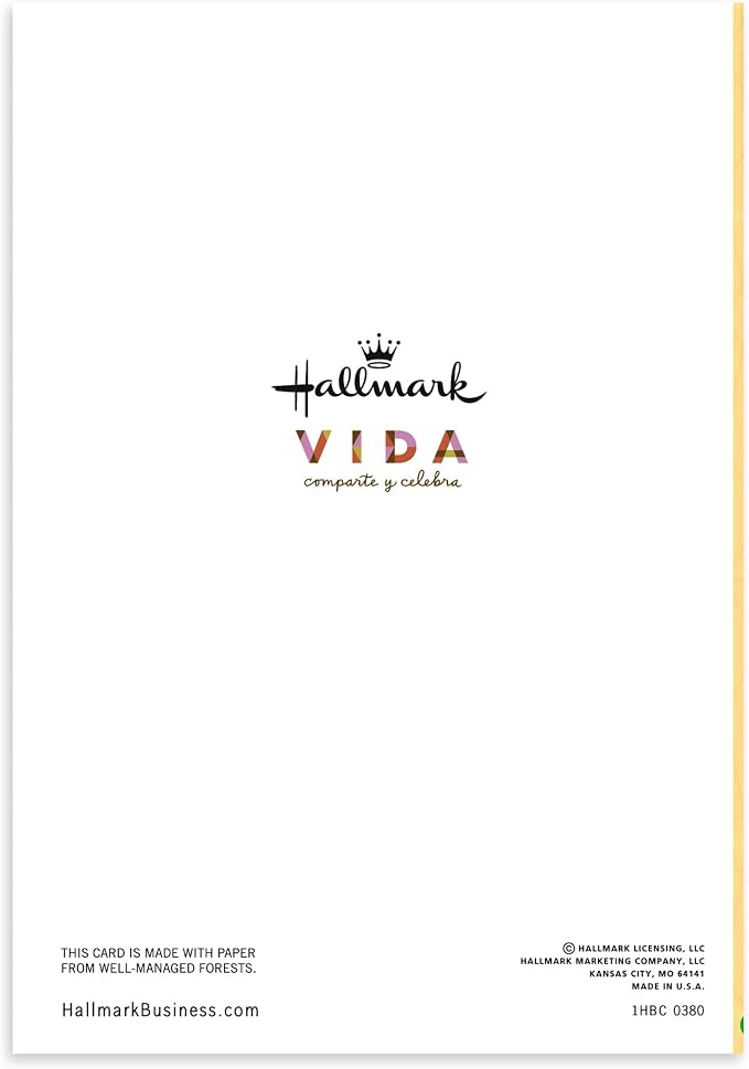 Hallmark Business Bulk 25 Pack Spanish Birthday Cards for Employees & Customers (Feliz Cumpleaños on Yellow), 5 x 7 Cards, Message Inside, Envelopes Included