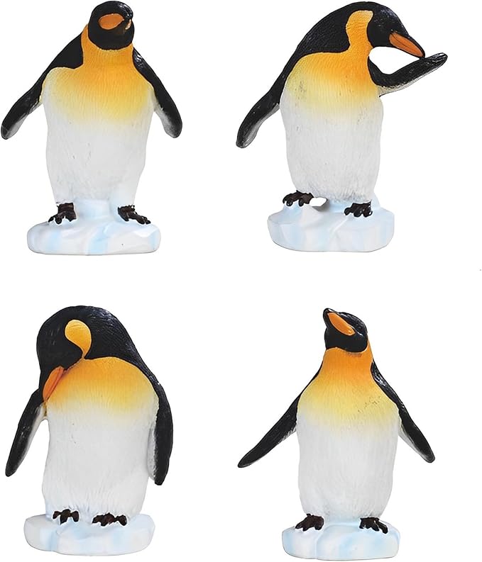 ICE ARMOR 6" H King Penguin Family Statue Lovely Animal Decoration Figurine Office Desk/Home/Living Room/Table Decor, Perfect House Warming Gifts for New Home