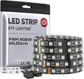 BTF-LIGHTING RGBW LED Strip Lights,UL Listed,5050 4 Colors in 1 RGB + 6000K-7000K Cool White,24V DC,16.4ft/5m 60LEDs/m 12mm Black PCB, IP30 for Home Decoration(No Adapter or Controller)