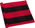uxcell Buffalo Check Rug,Plaid Outdoor Rug,Layered Door Mat,Cotton Gingham Rugs,Floor Mat for Front Porch/Runner/Bedroom/Kitchen/Farmhouse 28"x18" Red & Black