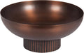 Kate and Laurel Rooks Ribbed Decorative Metal Bowl, 12 Inch Diameter, Bronze, Vintage Raised Fruit Bowl for Kitchen Counter or Use as a Key Bowl for an Entryway Table
