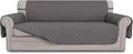 Easy-Going Reversible Oversized Couch Cover for 3 Cushion Couch Sofa Cover for Dogs Water Resistant Furniture Protector Cover with Foam Sticks for Pet Cat (Oversized Sofa, Gray/Gray)