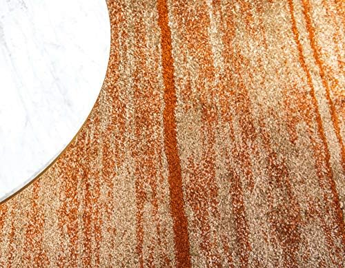 Unique Loom Autumn Collection Modern Contemporary Casual Abstract Area Rug (Beige/ Terracotta Rustic, 2 x 6 ft Runner) - Image 5