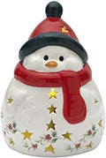 Pfaltzgraff Winterberry LED Snowman Figruine Red Scarf, 6.75 Inch