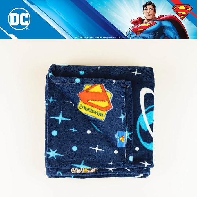 Franco Collectibles Superman DC Comics Krypto Dog Bedding Super Soft Cozy Plush Throw, 60 in x 70 in, (Officially Licensed Product)