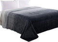 Elegant Comfort Luxury Velvety Feel Blanket, All-Season Lightweight Blanket, Ultra Plush, Soft, Cozy-Fuzzy Flannel Fleece for Couch, Sofa, Bed, Travel, Ombre Design, Twin/Twin XL, Gray