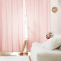 HOMEIDEAS Non-See-Through Blush Pink Privacy Sheer Curtains 52 X 84 Inches Long by HOMEIDEAS