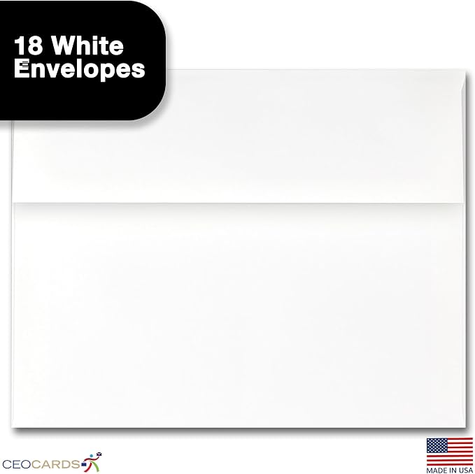 Happy Birthday Cards Bulk Greeting Card Set (Candle) 18 Pack & White Envelopes - 5x7 Inch Birthday Theme for Family, Women, Men, Coworkers & Office (B2409)