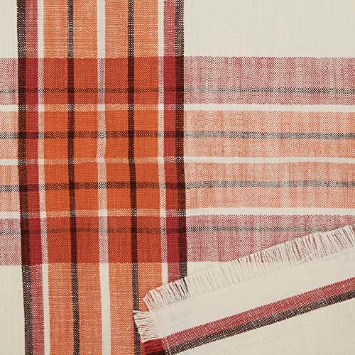 DII Thanksgiving & Fall Table Decoration Autumn Farmhouse Plaid, Napkin Set, 20x20, Pumpkin Spice Orange, 6 Count - Image 4