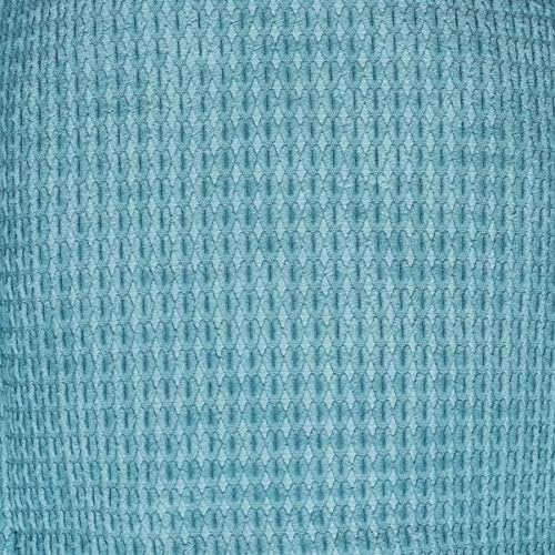 Sweet Home Collection Chair Cushion Crushed Memory Foam Pads Premium Slip Non Skid Microdot Rubber Back Tufted 16" x 16" x 3.25" Thick Seat Cover, 4 Pack, Teal - Image 3