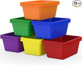 12 Pcs Plastic Small Cubby Bins Books Bins Toy Storage Bins Classroom Storage Organizer Containers for Office Classroom Home (12)