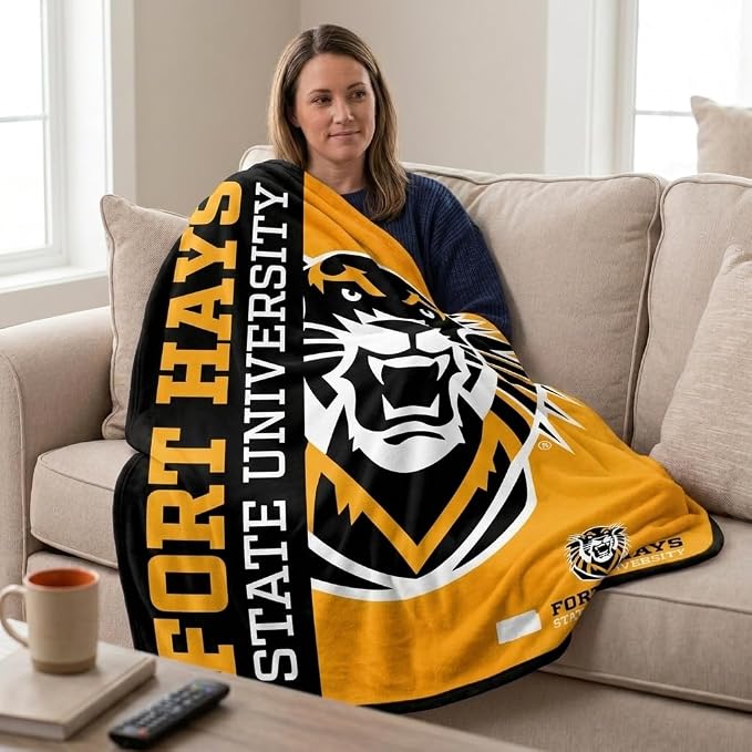 Pegasus Sports NCAA Fort Hays State Tigers Endzone Ultra Soft Tailgate Throw