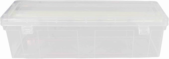 Multipurpose Plastic Storage Box with 1 Adjustable Rods l Storing Box For Bangles, Chuda, Kada, Watches, Scrunchies I (Transparent_1-Rod)