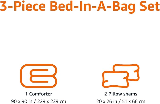 Amazon Basics 3-Piece Soft Microfiber Kid's Comforter and Pillow Sham Set, Full/Queen, Light Pink, Solid