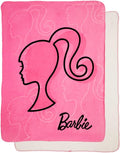 Barbie Kids Bedding Soft Plush Cozy Sherpa Blanket Throw, 46 in x 60 in, (Officially Licensed Product) by Franco