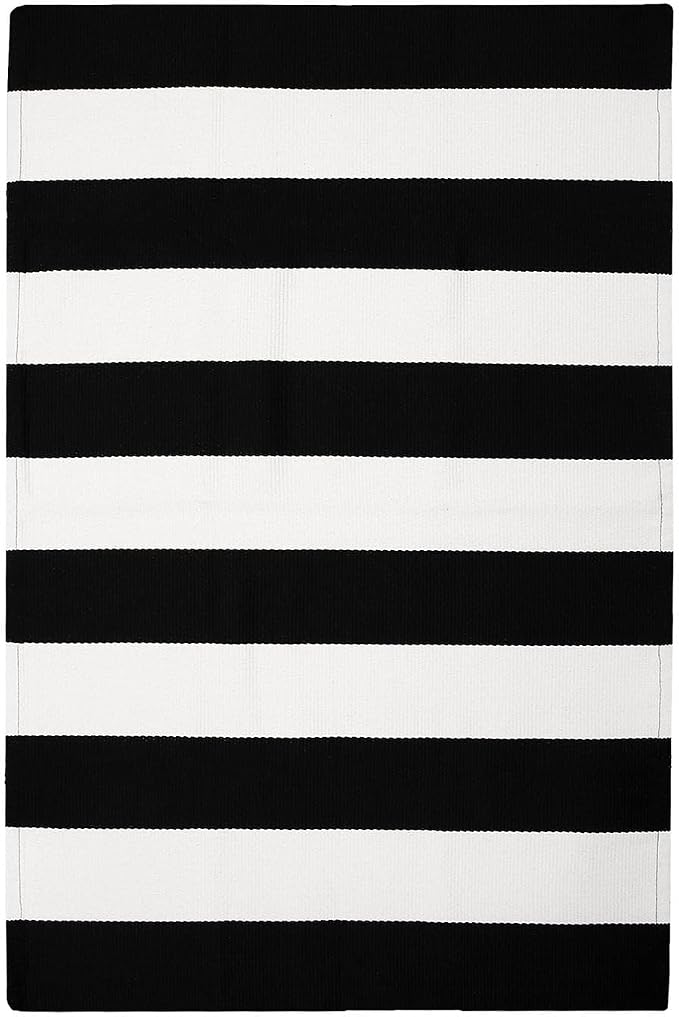 IOHOUZE Black White Striped Rug -27.5" X 43" Front Door Mats Outdoor,Washable Rug for Front Porch Decor,Spring Summer Welcome Mats Outdoor Indoor, Doormat for Farmhouse/Entryway/Home Entrance