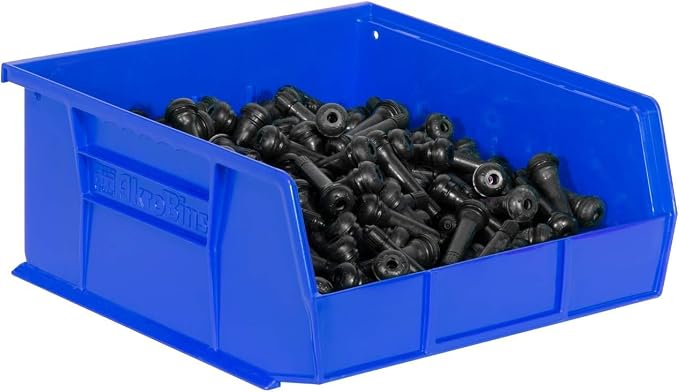 Akro-Mils 30235 AkroBins Plastic Storage Bins, 11"x11"x5", Blue, 6-Pack