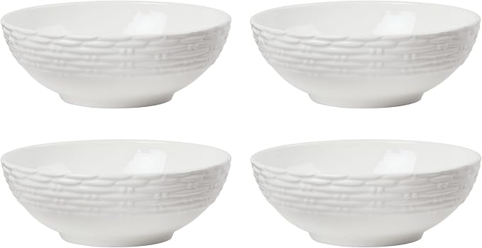 Lenox Wicker Creek All-Purpose Bowls, Set of 4, 2.84, White
