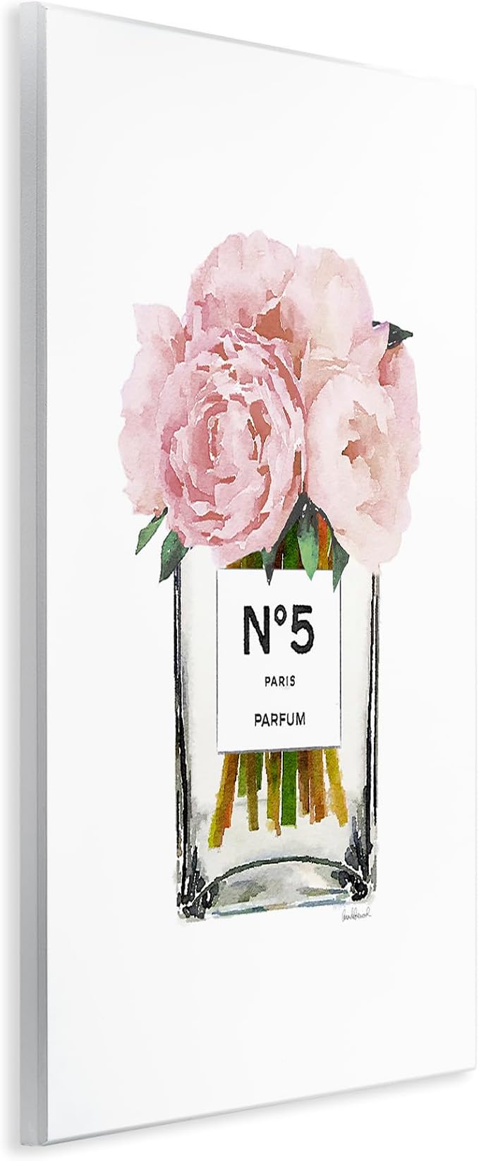 Stupell Industries 'Fashion Designer Flower Bottle Pink Watercolor ', Wall Plaque Art, 13 x 19 Inches, Easy to Hang and Sturdy, Made in USA, by Amanda Greenwood