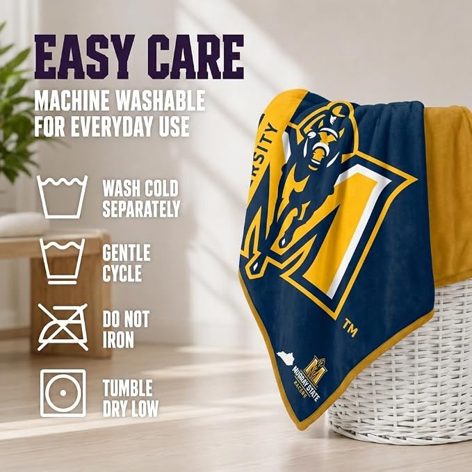 Proformance Home NCAA Murray State Racers Endzone Ultra Soft Tailgate Throw