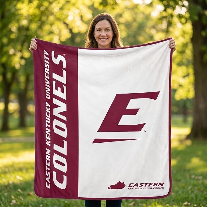 Pegasus Sports NCAA Eastern Kentucky Colonels Endzone Ultra Soft Tailgate Throw