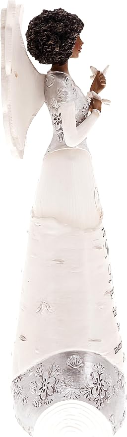 Pavilion Gift Company - The Best Things in Life - 8" Ebony African American Angel Figurine Religious God Jesus Christ Gift Home Decor Present