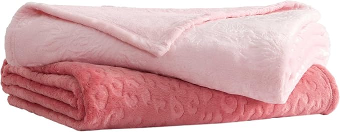 Betsey Johnson - Soft Plush Throw 50x70, Floral Blanket for Bed or Couch | Soft Embossed Plush, Cozy Warmth, Floral Bouquet Design, 50x70 Size, Machine Washable