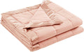 Madison Park Down Alternative King Size Blanket for Bed, Satin Trim, Blush | Lightweight Windom Blanket Premium 3M Scotchgard Moisture Wicking Treatment, OEKO TEX, Soft Bed Cover, All Season