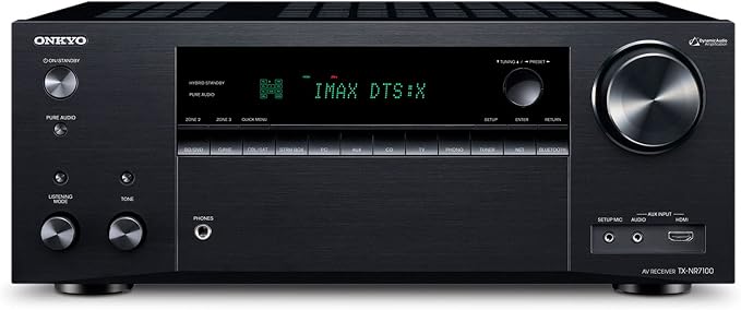 Onkyo TX-NR7100 9.2-Channel AV Receiver - 100 Watts Per Channel, Dirac Live Out of Box, Works with Sonos Certified, THX Certified and More