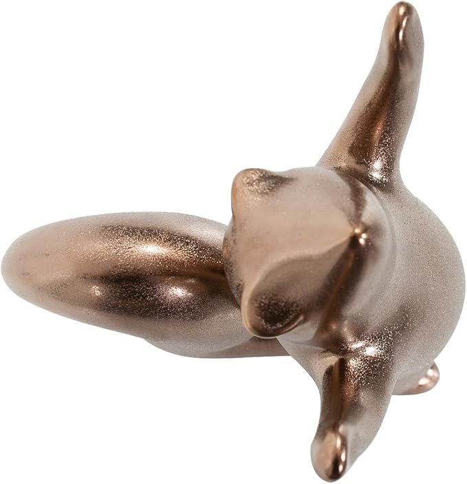Howard Elliott Collection Chipmunk Sculpture, Antique Brass Ceramic Figurine with Metallic Finish, Decorative Accent for Shelf, Table & Living Room Home Decor Display, 7.25 x 4.5 Inch