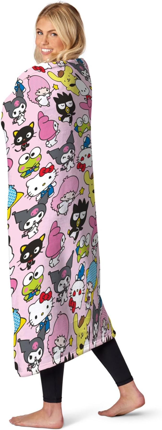Northwest Hello Kitty Silk Touch Throw Blanket, 50" x 70", Rainbow Magic