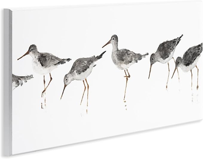 'Minimal Beach Bird Sandpipers'| Wall Plaque Art | Stupell Industries | 17 x 7 Inches, Easy to Hang and Sturdy, Made in USA, by Avery Tillmon