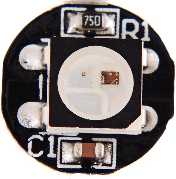 BTF-LIGHTING WS2812B 100PCS 5050SMD Individually Addressable Smart RGB LED Pixel for Arduino Single 1-led RGB LED Module Pixels Color Light Black PCB Only DC5V Christmas(No Adapter or Controller)