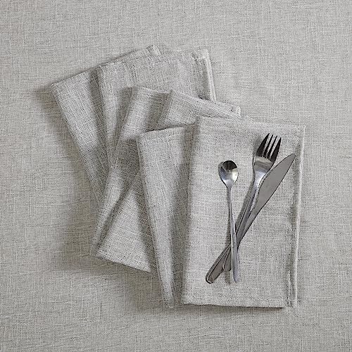 Laura Ashley Harper Set of 6 Napkins, 18" x 18", Taupe - Image 2