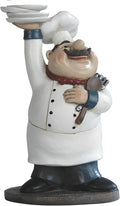 ICE ARMOR 10" H Chef Serving Statue Dining Room Accessory Decoration Figurine Office Desk/Home/Living Room/Table Decor, Perfect House Warming Gifts for New Home