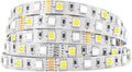 BTF-LIGHTING 5050 RGBW RGB+Warm White(2700K-3000K) 150RGB+150White LED Tape Light 5m 16.4ft 60LED/m Multi-Colored IP30 10mm Width FPCB DC12V for Bedroom Home Decoration(No Adapter or Controller)