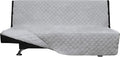 Easy-Going Futon Sofa Slipcover - Reversible Armless Couch Cover - Water Resistant for Pets & Kids (Light Gray/Light Gray)