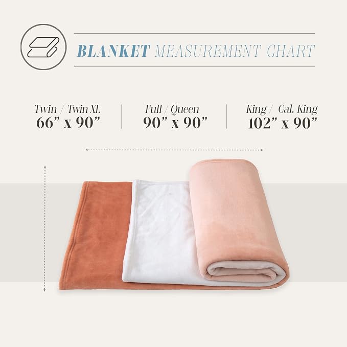 Elegant Comfort Luxury Velvety Feel Blanket, All-Season Lightweight Blanket, Ultra Plush, Soft, Cozy-Fuzzy Flannel Fleece for Couch, Sofa, Bed, Travel, Ombre Design, Full/Queen, Dusty Rose