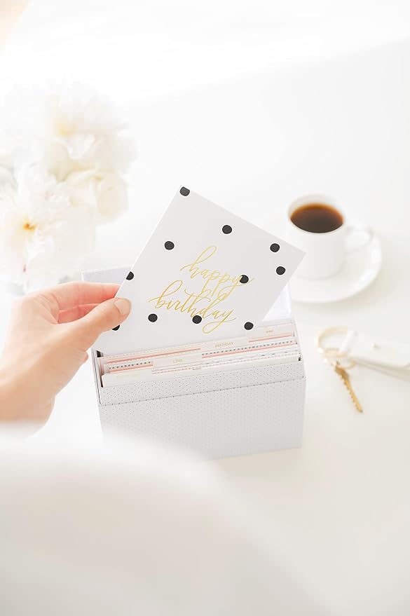 Sugar Paper Cards For Every Occasion Card Box, Greeting Card Assortment Box with Dividers, Set of 12 Greeting Cards and Envelopes, Birthday Cards, Thank You Cards, Generic Cards, Blank Inside, 6.25" x