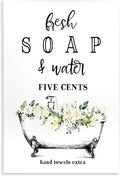 'Fresh Soap & Water Bath Tub'| Wall Plaque Art | Stupell Industries | 13 x 19 Inches, Easy to Hang and Sturdy, Made in USA, by Lettered and Lined