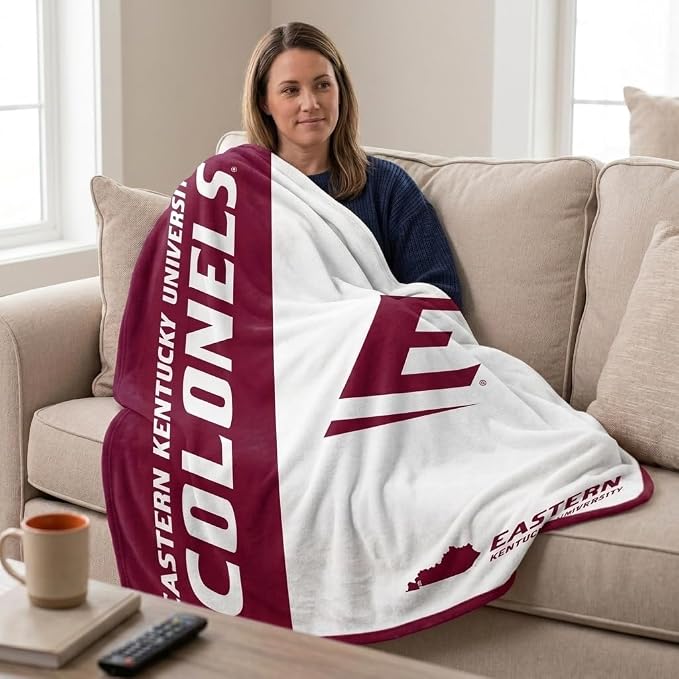 Pegasus Sports NCAA Eastern Kentucky Colonels Endzone Ultra Soft Tailgate Throw