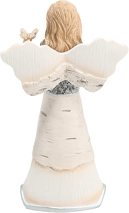 Pavilion - Angel Figurine Floral Spring Home Decor Grandma Nana Mimi Granny Gigi Present from Granddaughter Grandson Grandkids Daughter Friend Aunt Sister Gift (I Carried You)