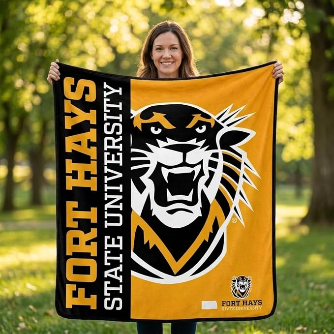 Pegasus Sports NCAA Fort Hays State Tigers Endzone Ultra Soft Tailgate Throw
