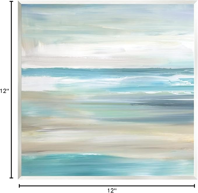 'Abstract Beach Sand Ocean Waves'| Wall Plaque Art | Stupell Industries | 12 x 12 Inches, Easy to Hang and Sturdy, Made in USA, by Nan