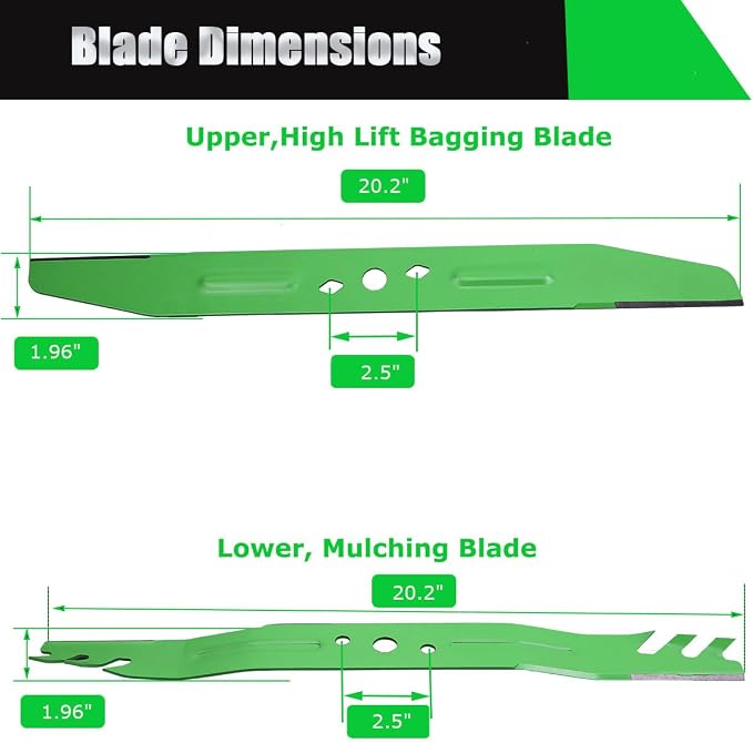 LM2135SP Lawn Mower Blade Compatible with EGO 21 inch Replacement Mulching Blade AB2101D for Mowers LM2133/LM2130//LM2130SP/LM2156SP/LM2150SP (Green)