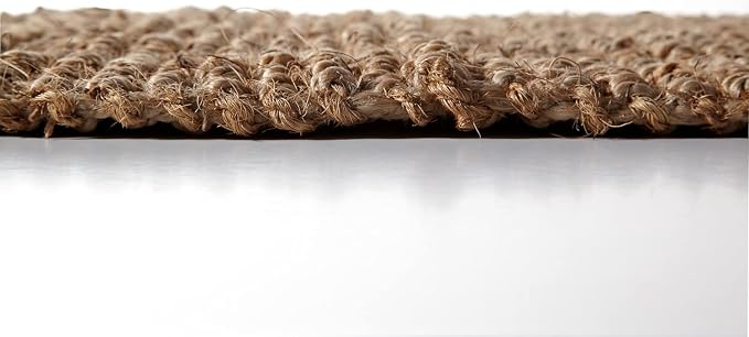 IRONGATE Jute Handspun Area Rug - Premium Jute Handwoven Reversible Chunky Textured Tan Beige Neutral Throw Accent Rug Carpet - Rustic Farmhouse Living Room Bedroom Den Study Décor -7'6"x9'6" Natural
