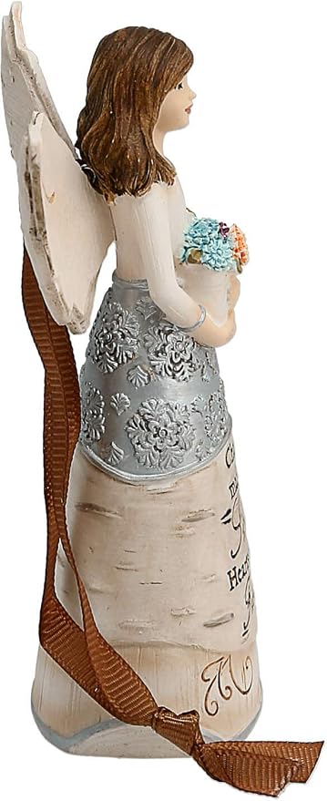 Pavilion Gift Company 82342 Elements Sister Angel Figurine, 4-1/2-Inch, Silver