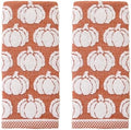SKL Home Fall/Thanksgiving Pumpkin Sculpted Hand Towel Set-2pc, Spice by SKLHomebySaturdayKnightLtd