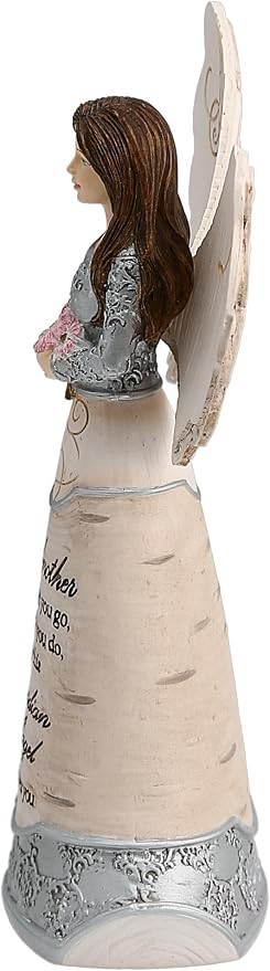 Pavilion Gift Company Elements - Grandmother Guardian Angel Figurine 6 Inch, Solid, Pink